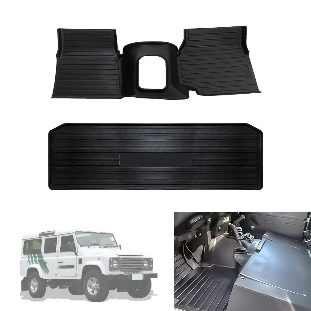 car Floor Mats with center console mat for Land Rover defender 90&110 TDi300 TD5 anti slip car modify  protection products