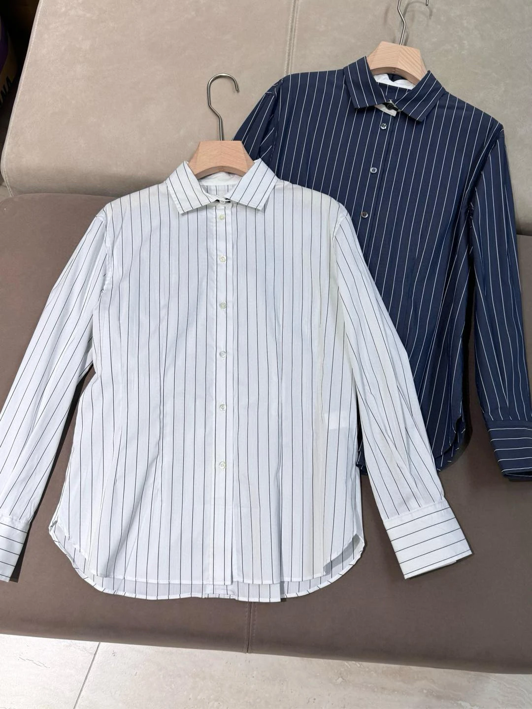 

High Quality Spring and Summer Women's New 100% Cotton Striped Casual Shirt