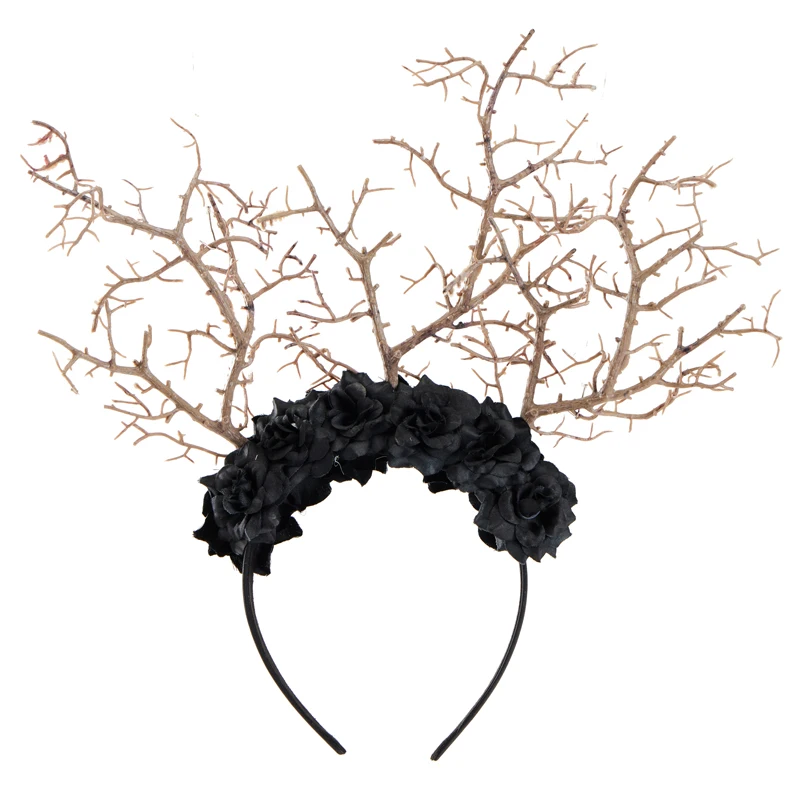 Deer Eears Antler Headband Vintage Retro Tree Branch Hairband Halloween Christmas Flowers Floral Headbands Hair Accessories