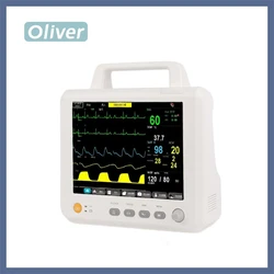Multi-parameter Patient Monitor human /Veterinary 8 /12 inch screen portable optional for capnograph ETCO2 IBP capnograph
