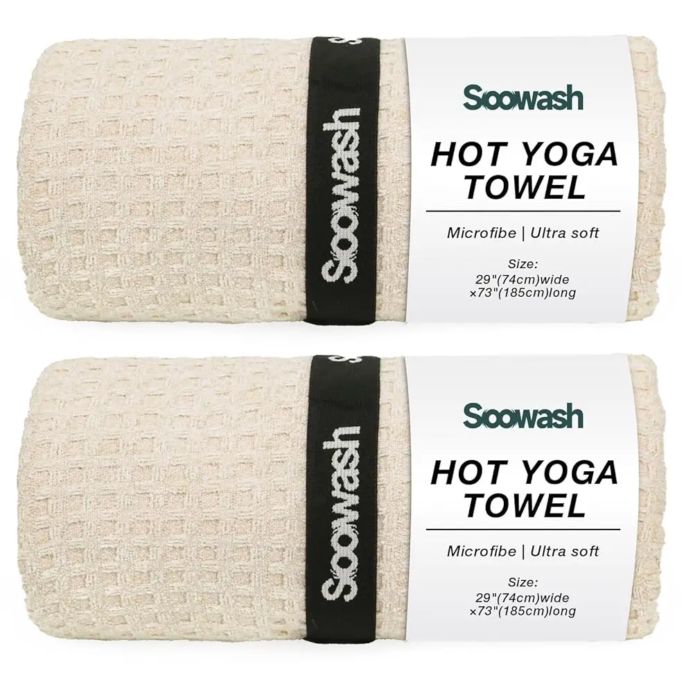 

Non-Slip Hot Yoga Mat Towel 2 Pa With Super-Absorbent Soft Su Microfiber For Bikram Pilates And Yoga Mats Sweat Absorbent