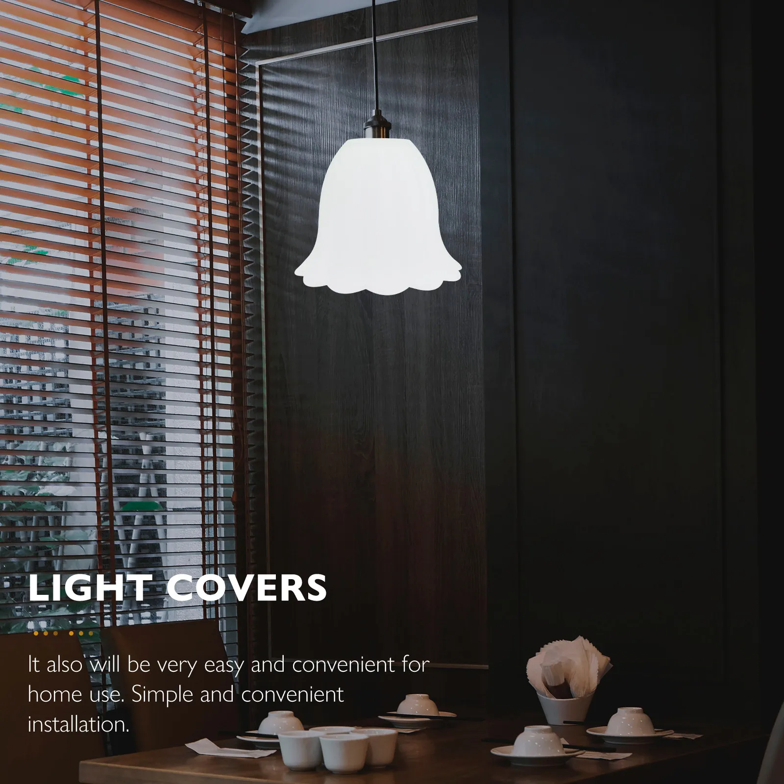 Frosted Glass Lampshade Flower Design Light Diffuser for Hanging Wall Lamps Living Room Bedroom Study