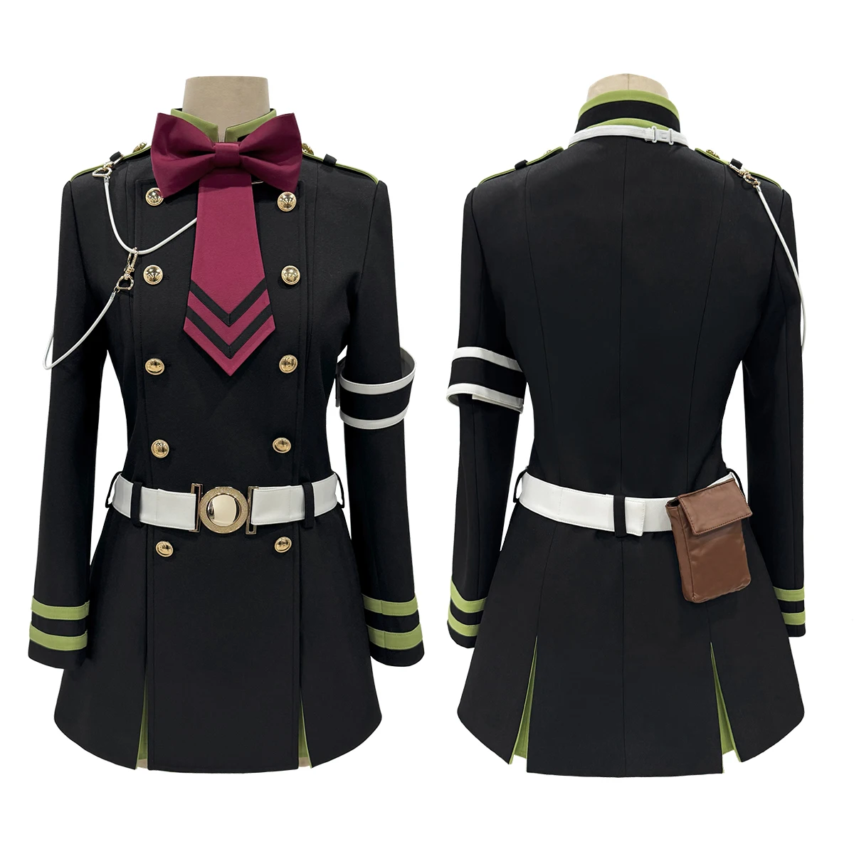 

HOLOUN Shinoa Hiiragi Cosplay Costume Seraph Of The End Anime Coat Belt Bow Tie Halloween Christmas Convention Daily Wear