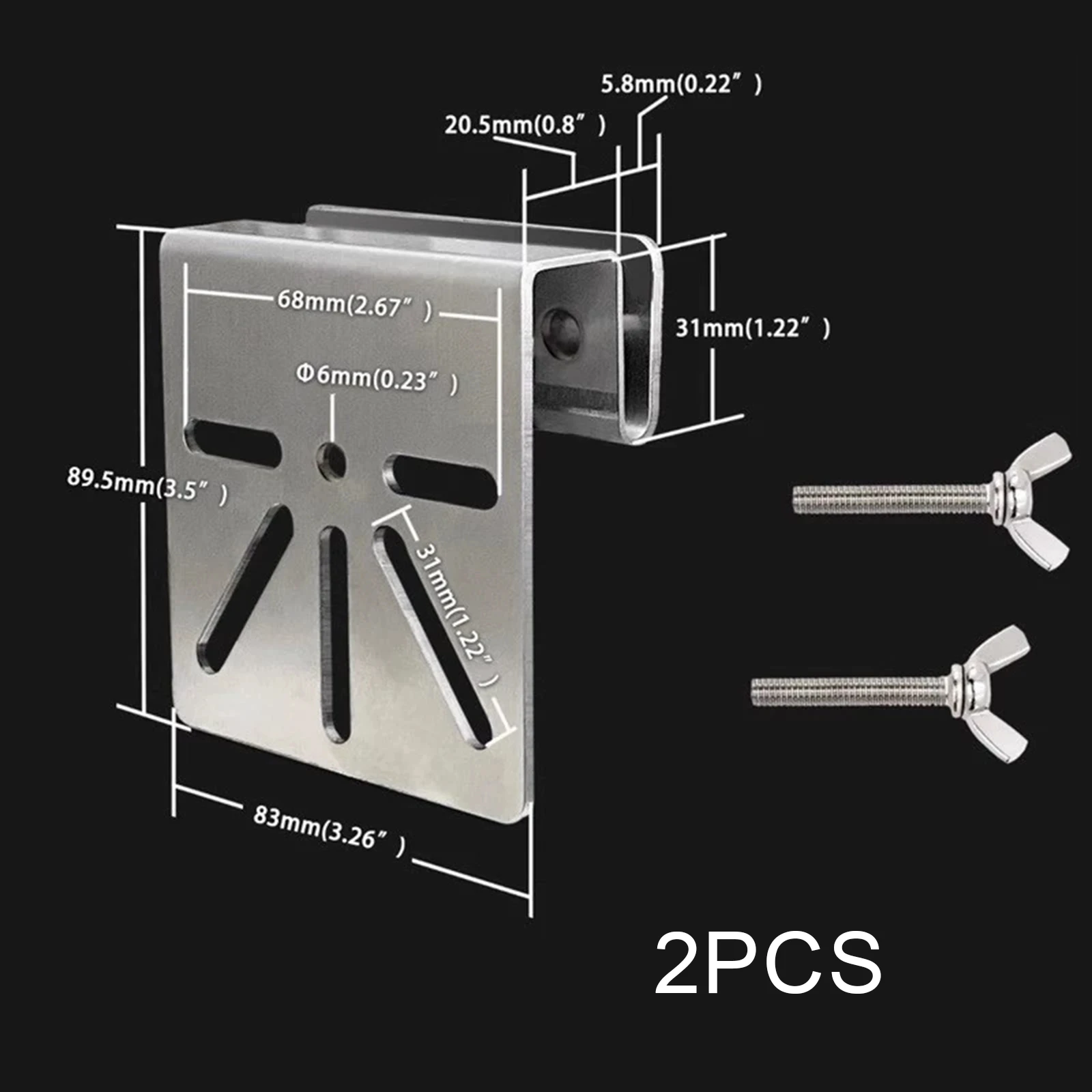 2pcs Monitor Wall Mount Bracket Aluminum Alloy for Kitchen Sink E330 Support Adjustable Angle Rustproof Holder Durable