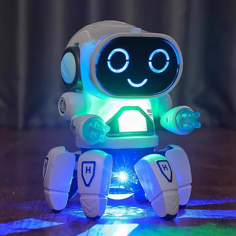 Kids Glow Music Educational Toy Electric Pet Cute LED Light Musical Dancing Robot Baby Learn To Climb Toy Children Birthday Gift