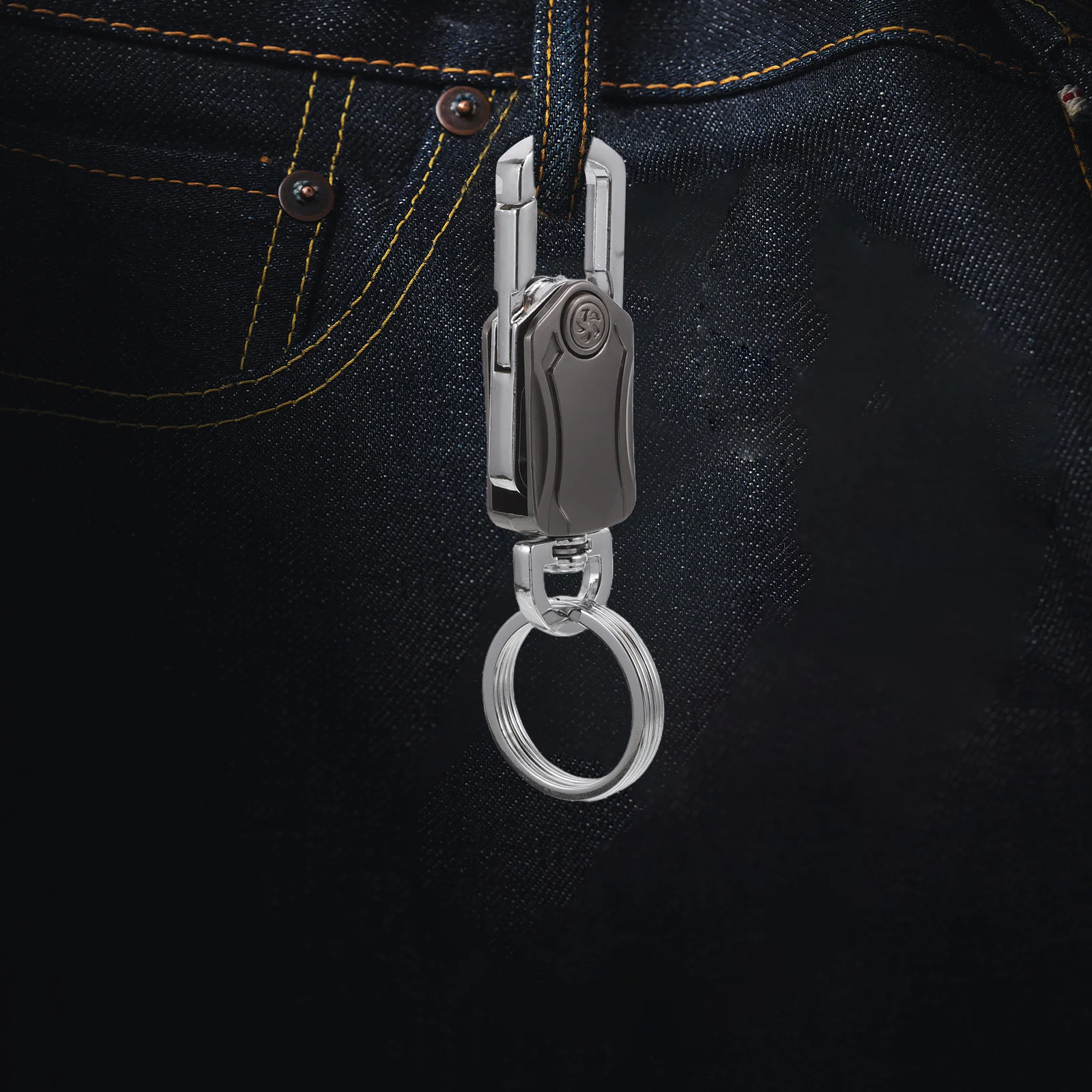 3 Stück kreativer Metall-Schlüsselanhänger Fidget – rotierender Spinner-Schlüsselanhänger – Retro-Taschenanhänger für Handtasche, Geldbörse, Outdoor-Pendelzubehör