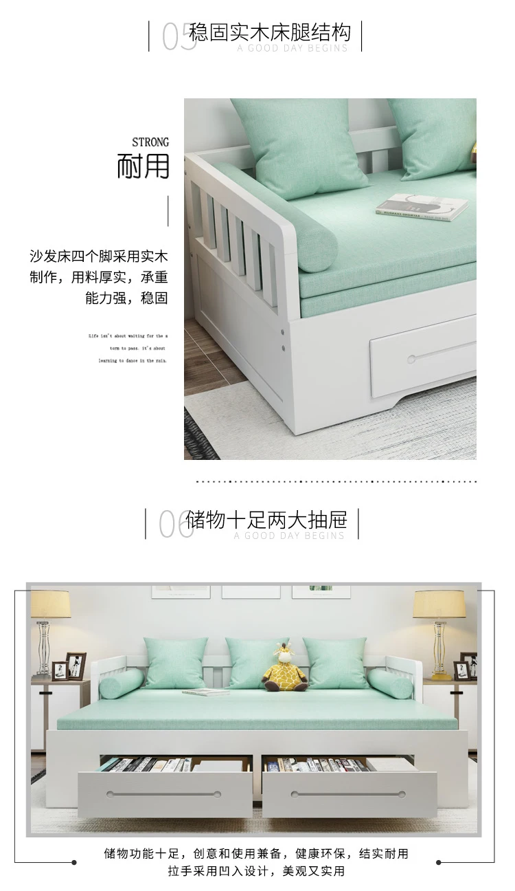 غرفة معيشة صغيرة، دراسة فردية مزدوجة متعددة الوظائف، تخزين للجلوس والاستلقاء #3