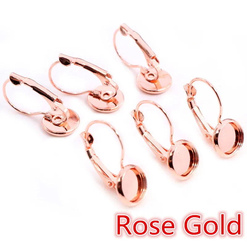 8-20mm 10pcs Classic 10 Colors Series French Lever Back Earrings Blank/Base,fit 8-20mm glass cabochons,buttons;earring bezels