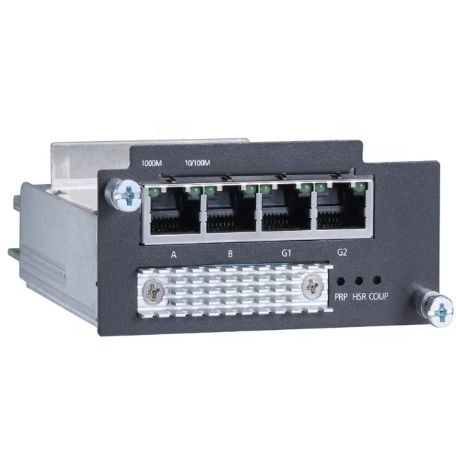 MOXA Gigabit and Gigabit Ethernet modules suitable for PT series rack mounted Ethernet PM-7200-4MSC-PTP PM-7200-4MST-PTP