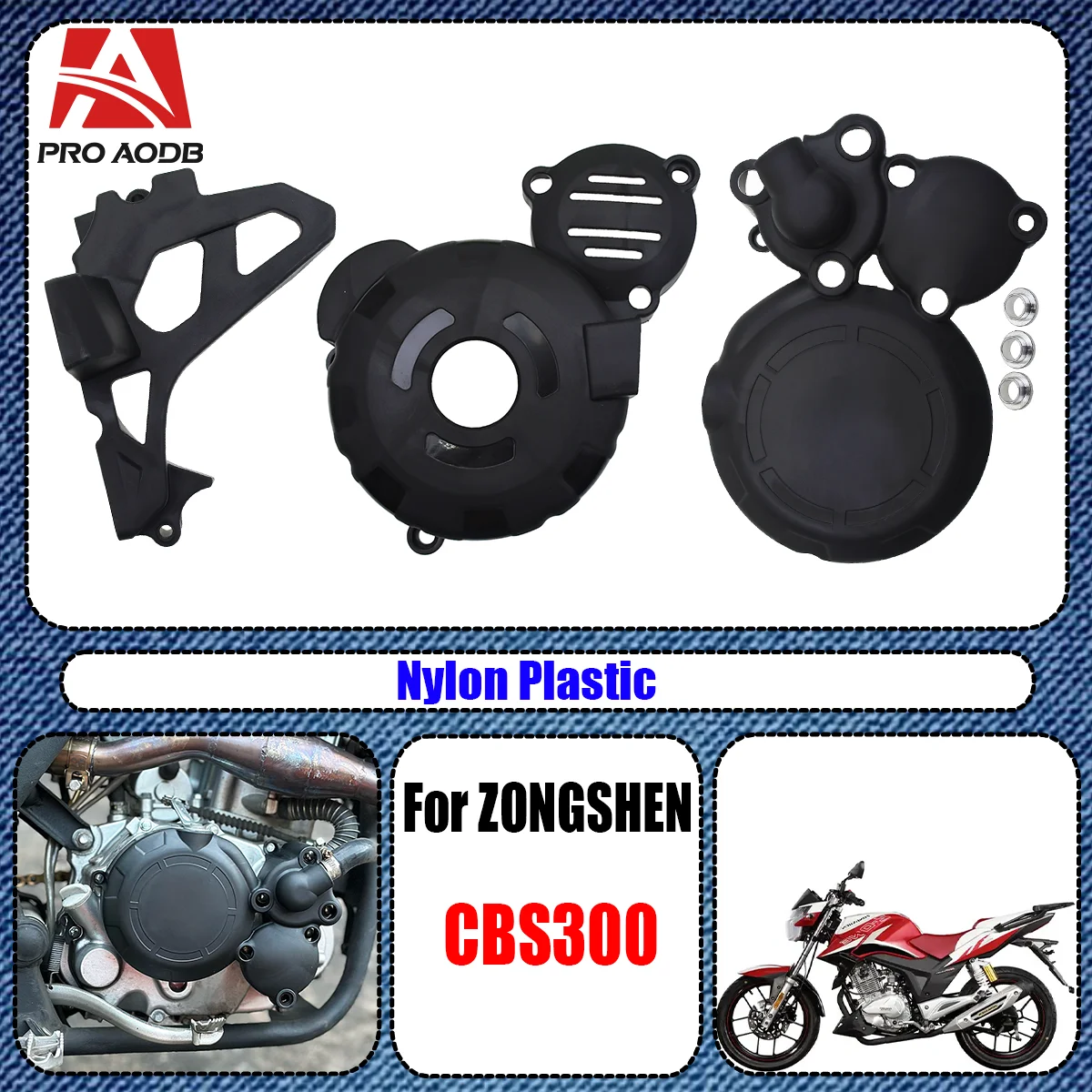 

Motorcycle Engine Clutch Protector Ignition Guard Cover Sprocket Guards Cover For ZongShen CBS300 ZUMA KEWS GUIZUN HJMOTO Parts