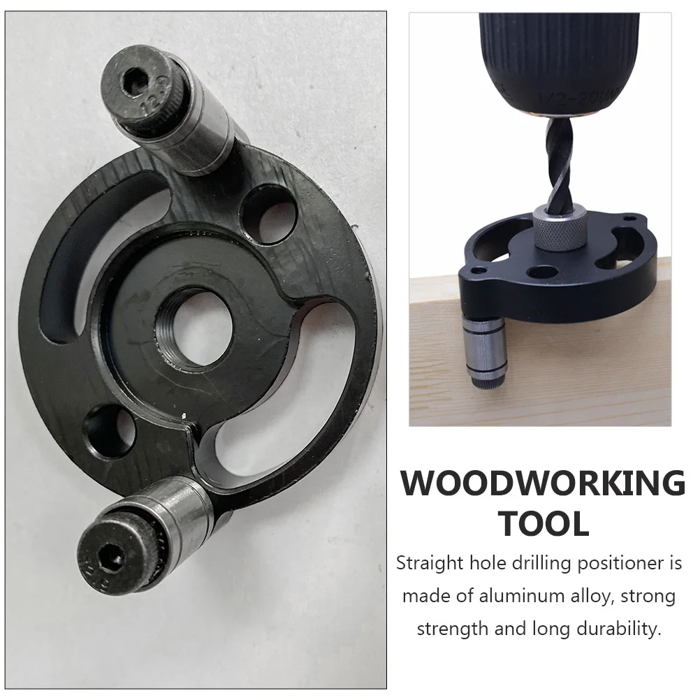

Straight Hole Drill Locator Adjustable Woodworking Drilling Positioner Precise Carpentry Tool for Various Holing Needs
