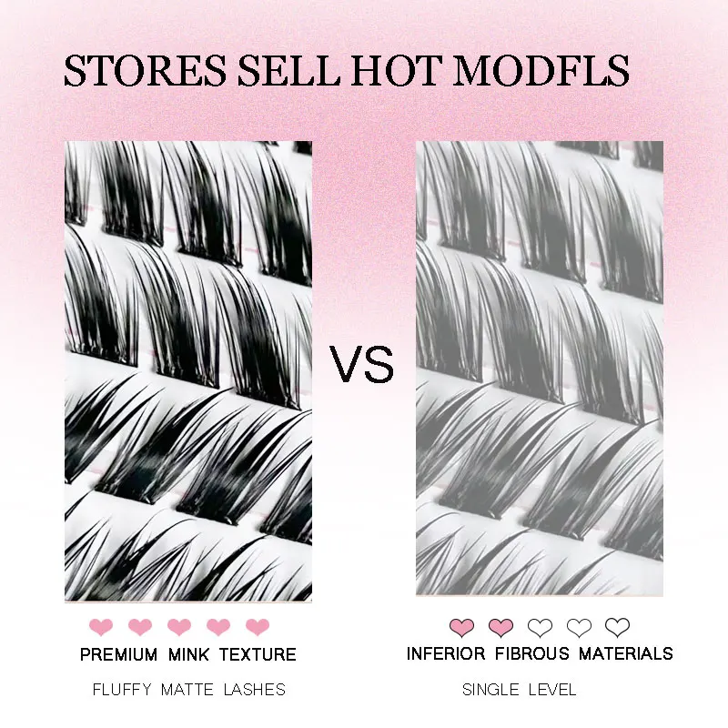 여우 인조 속눈썹 혼합 개별 속눈썹, 단일 클러스터 속눈썹, 익스텐션 세그먼트 속눈썹, 여우 눈 효과 속눈썹, 12 줄