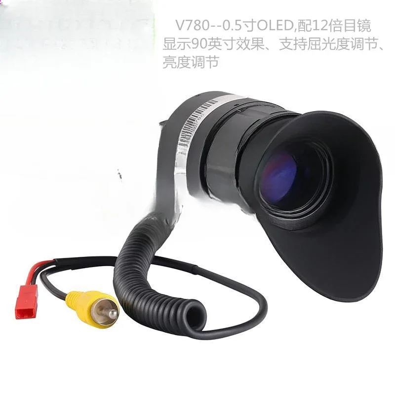 For Oled Eyepiece 0.5 Inch with Lens Display Cvbs Input Video Night Vision Thermal Imaging Viewfinder