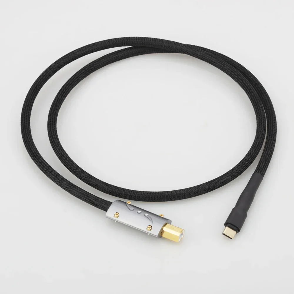 Viborg USB Type C Cable HiFi USB B To C Audio OFC Data Cable For DAC Mobile Tablet 4K Gold Plated Connectors