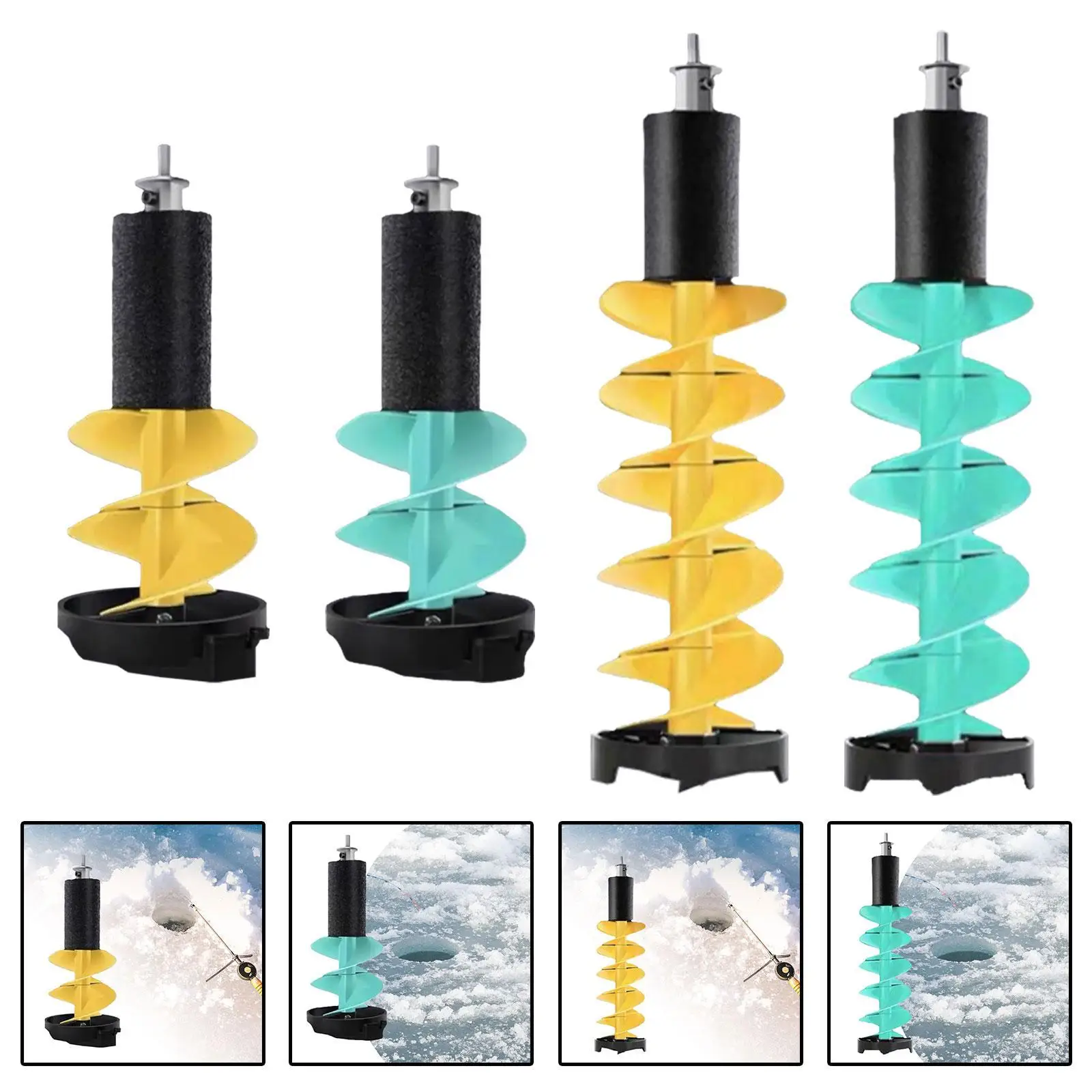 

Ice Drill Auger Nylon Portable Fast Cutting Metal Sturdy Ice Fishing Accessories for Sea Fishing Outdoor Supplies Winter