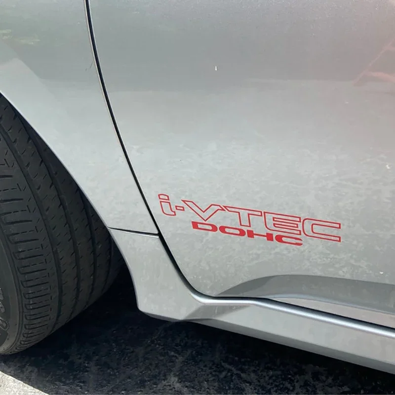 I-VTEC DOHC Emblem Logo Vinyl Decals ,Car Side Door Decor Vinyl Waterproof Racing Stickers For Honda CIVIC view 3