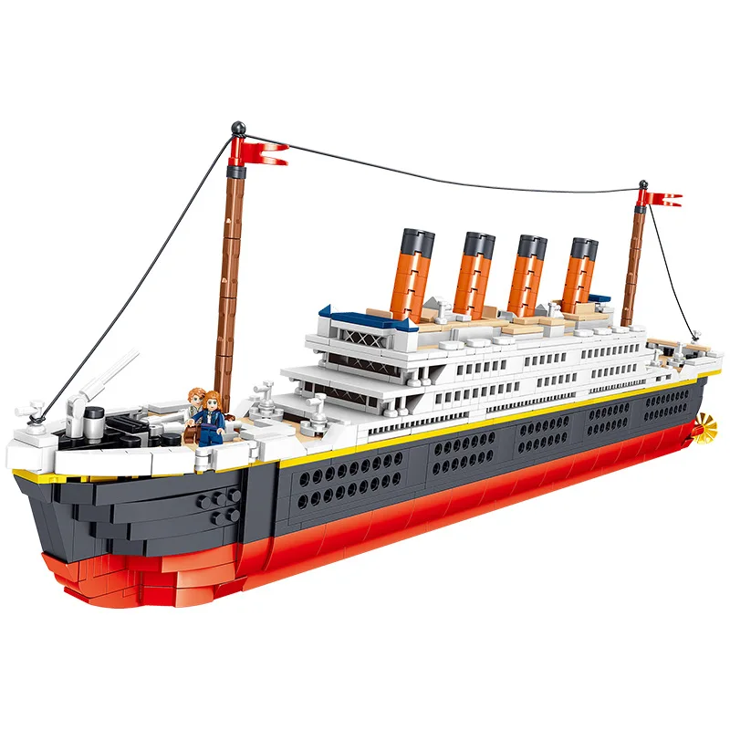 1288pcs Ship Building Blocks Set - Enhance Imagination & Creativity with Model Decoration Puzzle Assembly Toys!