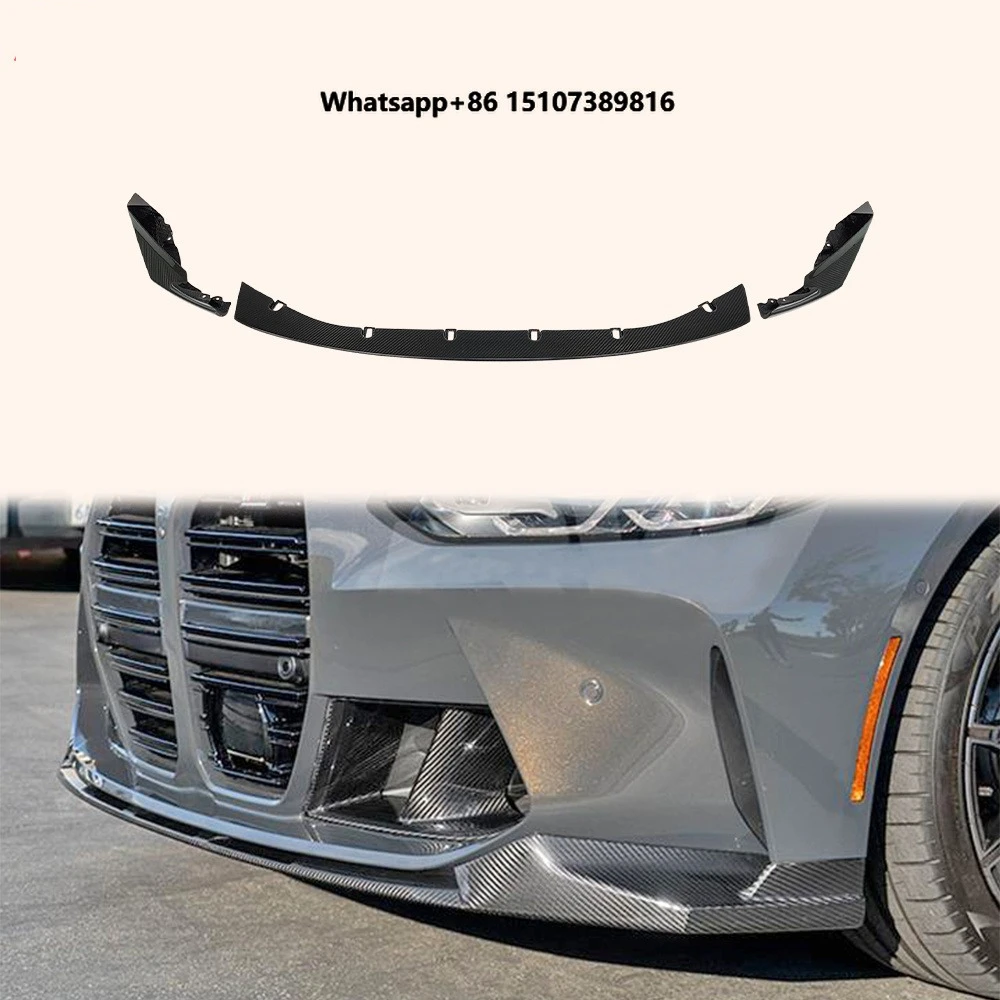For M3 G80 G81 M4 G82 G83 20-24 Dry Carbon MP Style Front Bumper Lip 3pcs