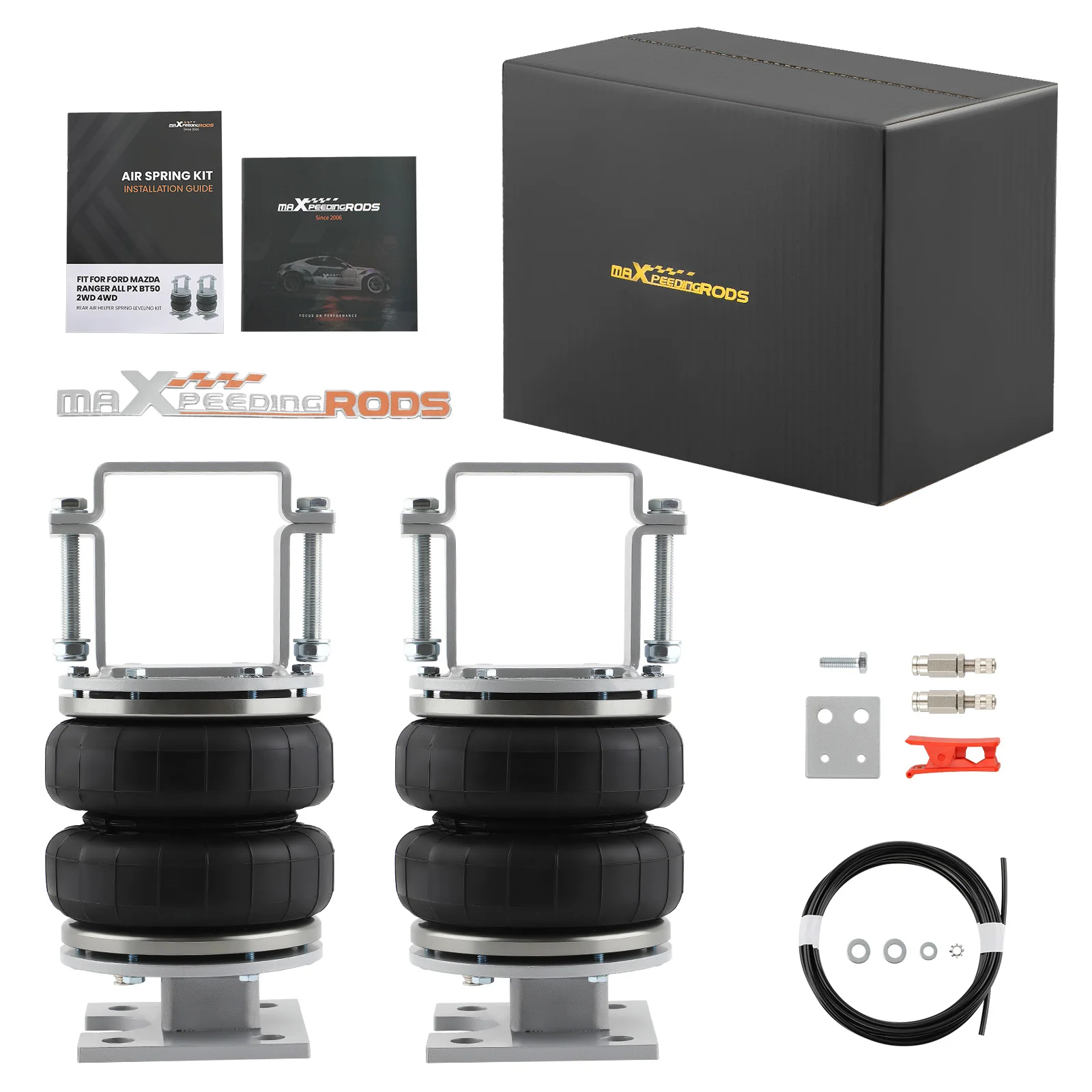 Kit de Assistência de Carga com Molas de Suspensão a Ar Traseiras para todos os modelos Ford Ranger PX XLT XL 4x4 Suspensão a Ar