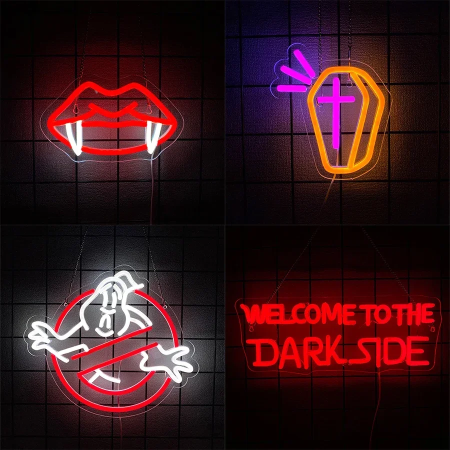 

Неоновые вывески «Welcome to the Dark Side» для декора стен, вдохновленные светом, для игровых комнат, мужских уголков, баров, декора на Хэллоуин и вечеринок.