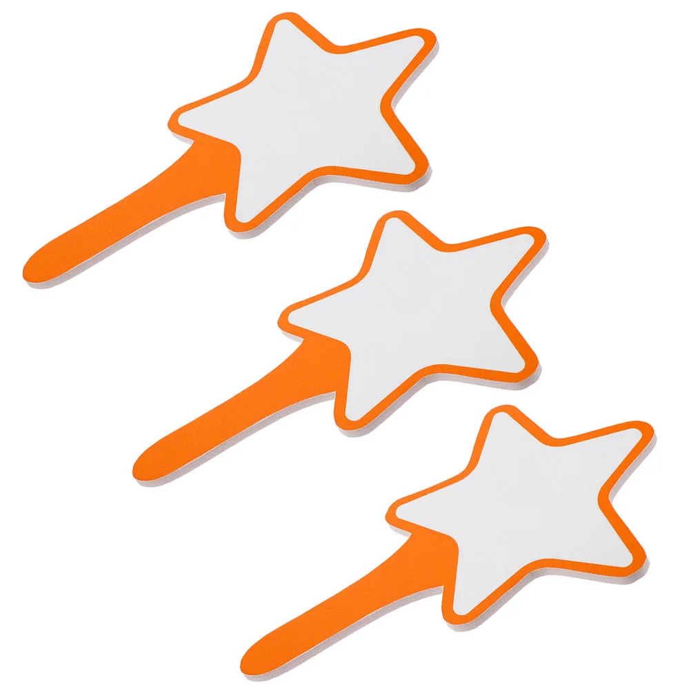 3 Pcs Whiteboards Student Rewritable Dry Erase Mini ange Portable Blank Erasable Voting Scoreboard Auction Paddles Teaching