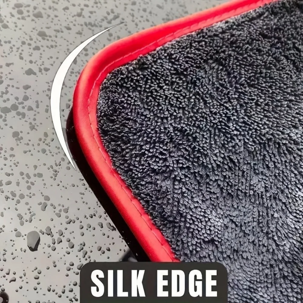 1 PCS XXL Extra Large Microfiber Car Drying Towel - Water Absorption Designed Suitable for Cars Trucks - Gray Fine Plush Cloth