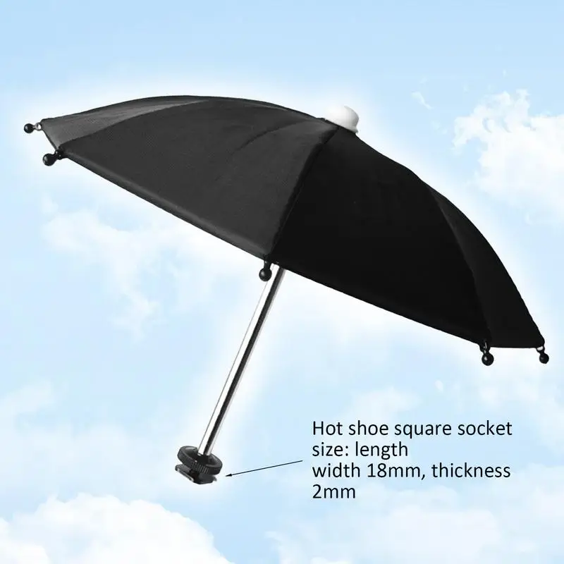 Camera Umbrella Attachment Hot Shoe Sunshade Camera Rain Umbrella Sunshade For All-Weather Protection Camera Gear Protective