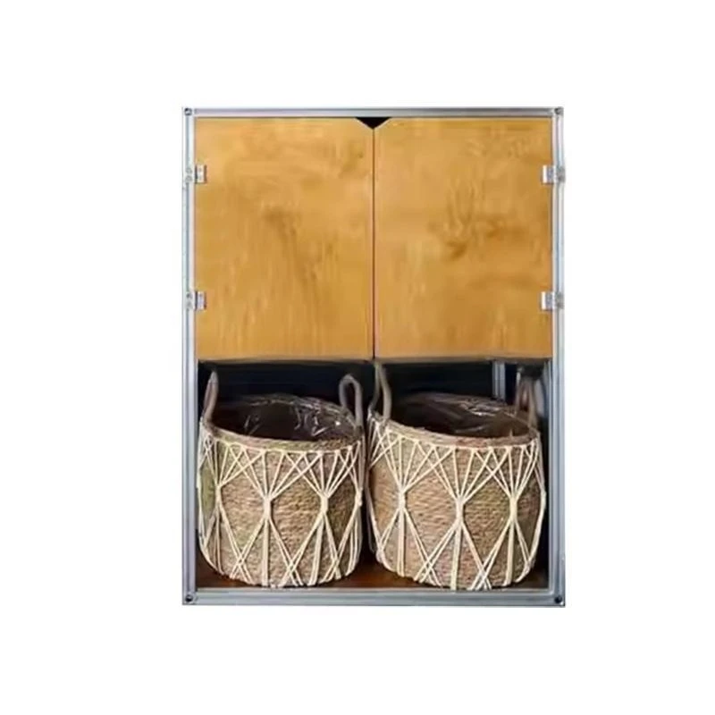 

Birch storage cabinet against the wall B & B ornaments decorative cabinet Aluminum profile locker Ocean plate model room