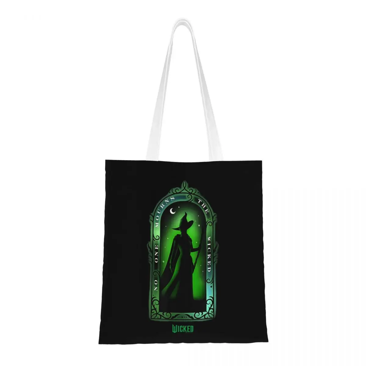 

Unisex Wicked Elphaba No One Mourns The Wicked Tote Bags Large Capacity Grocery Bag for Lady Handbags