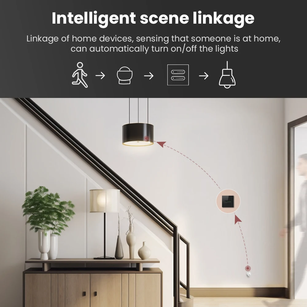 AVATTO Tuya WiFi 1/2 Gang Smart Dimmer Switch, EU Dimmer Interruttore Della Luce Touch Pannelli di Vetro di Controllo Per Alexa Google Casa Alice