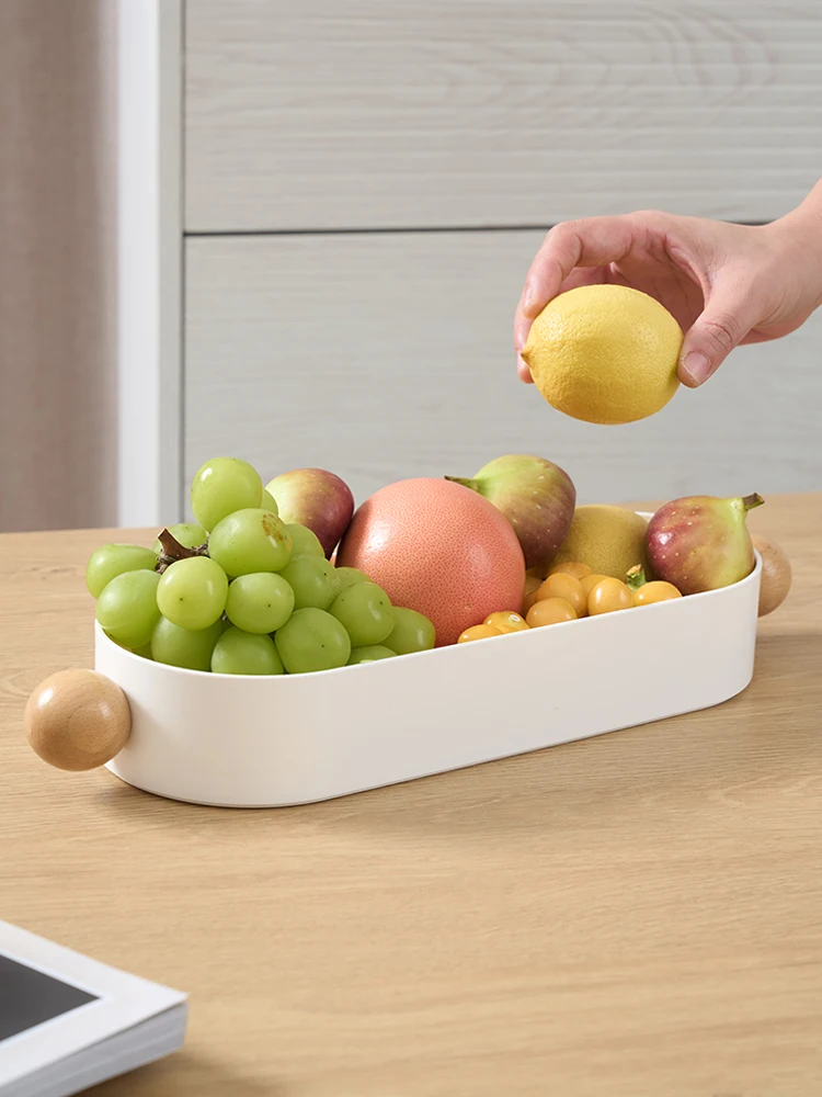 【EpeiusHome】Home storage tray kitchen sample wooden ball handle tray