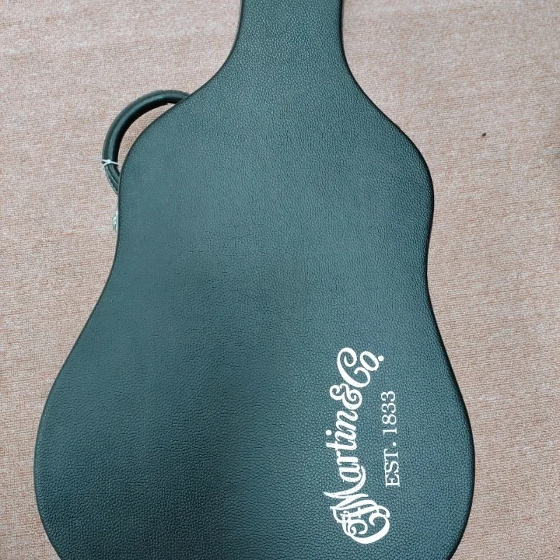 41 Inches Leather Guitar Case Black Thickened Portable Drop-proof Shockproof Guitar Box Premium Musical Instrument Accessories