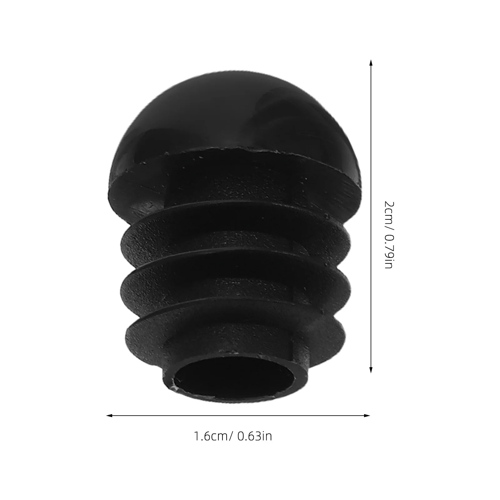 24Pcs Round Plastic Pipe Plugs Black Tube End Caps 16mm Furniture Chair Leg Protectors Tubing Inserts Round Rubber End Caps