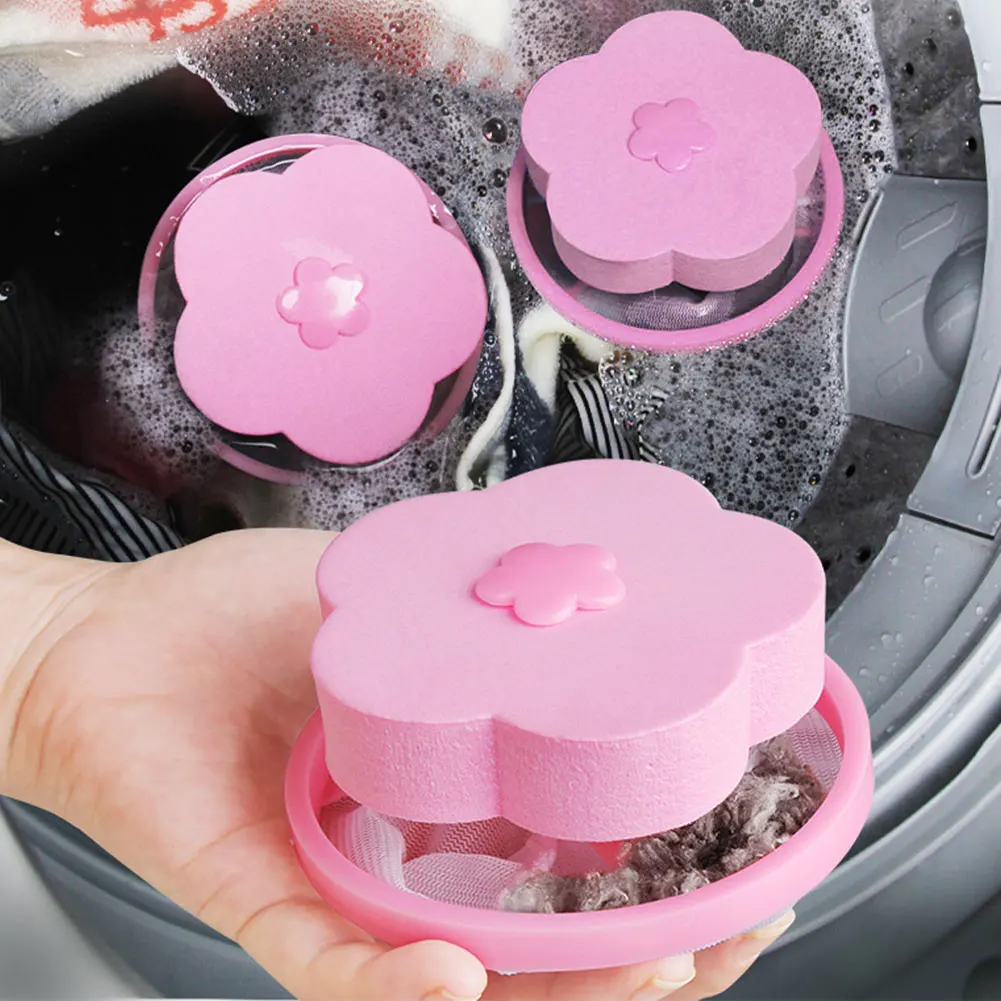 4-10pc Washing Machine Hair Filter Bag Floating Lint Hair Catcher Pet Hair Remove Dirt Collection Pouch Household Lint Mesh Bag