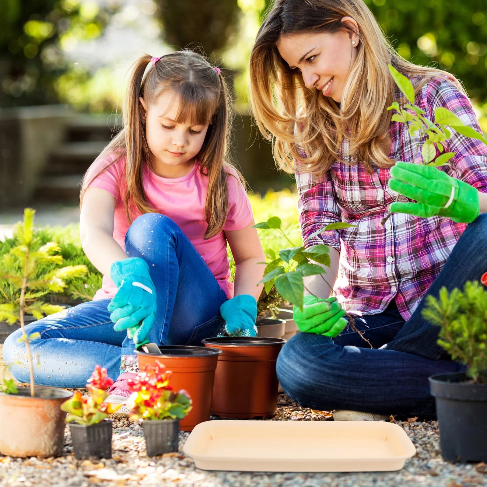 

1pc Rectangular Flowerpot Tray Resin Plant Saucer For Indoor Outdoor Garden Balcony Window Sill Drainage Base Drip Catcher