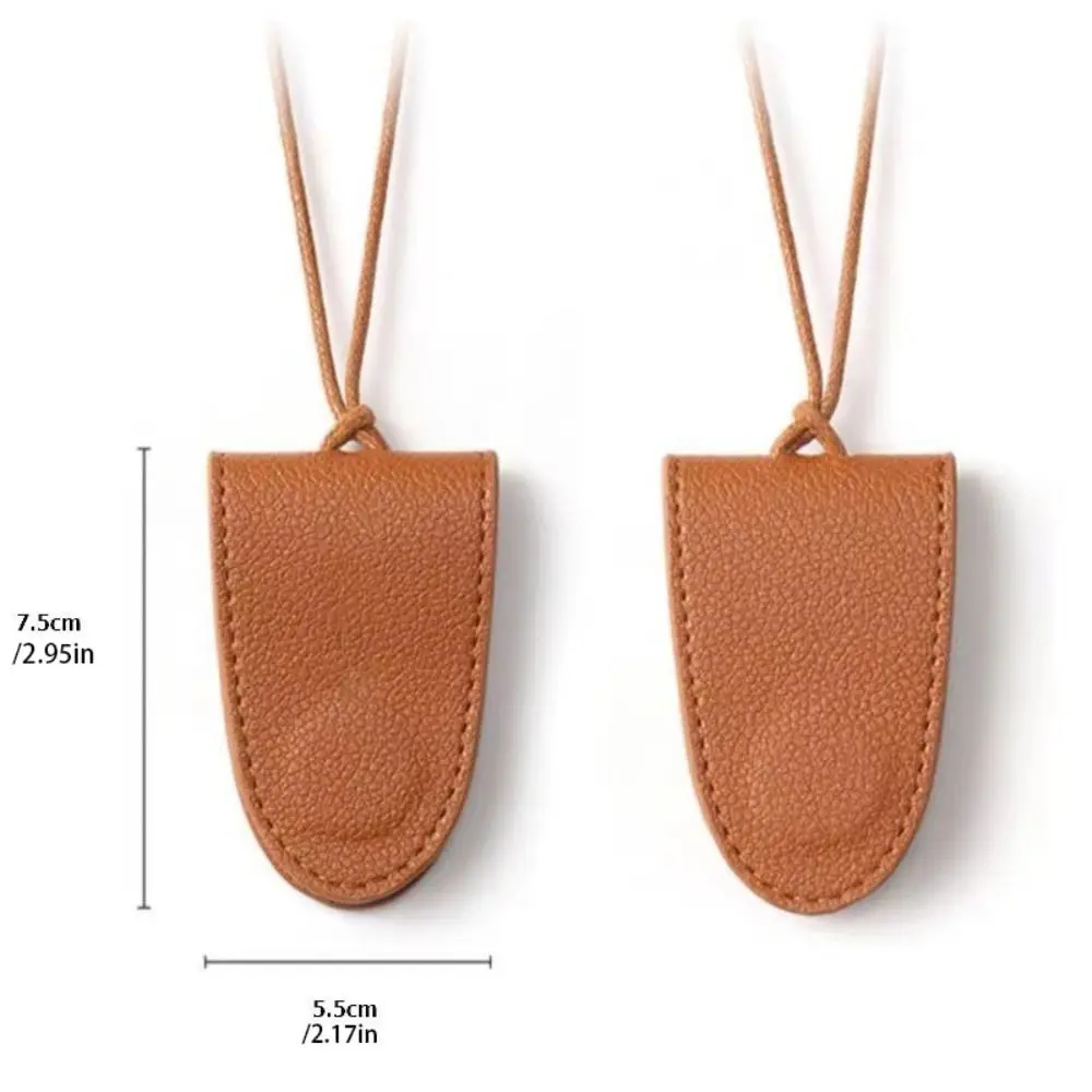مكافحة خسر بولي Leather الجلود المغناطيسي قبعة كليب النظارات الشمسية تخزين الرقبة معلقة الحبل نظارات كليب قبعة حامل مشبك نظارات الرجال