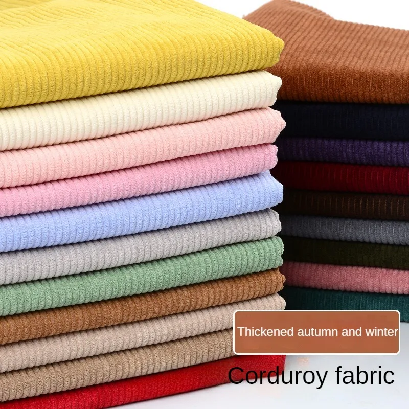 Thickend Corduroy Fabric By Meters for Upholstery Clothes Coat Pillowcase Sofa Cover Diy Sewing Cloth Soft Warm Wearable Plain