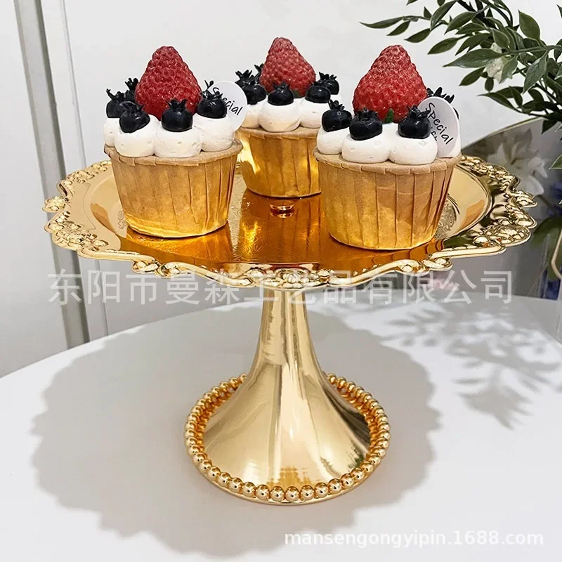 European metal cake plate wedding party dessert table props dim sum hie home decoration ornament