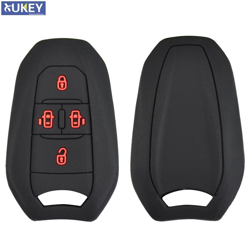 4 Button Silicone Remote Key Case Fob Shell Cover For Peugeot Traveller Expert for Citroen Jumpy Dispatch SpaceTourer 2016-2019