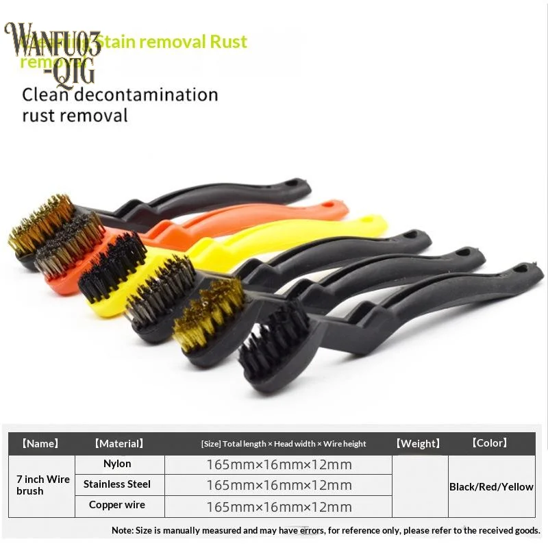 Hot Sale 3Pcs Curved Handle Brush Kit Wire Brush Set For Cleaning Welding Slag And Rust Removal Industrial Scrubbing Brush