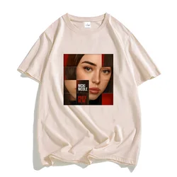 Singer Nicki Nicole Printing T-shirts Short Sleeve Men/Women Cotton Tee-shirt Streetwear Hip Hop Graphic Tshirts Fashion Print