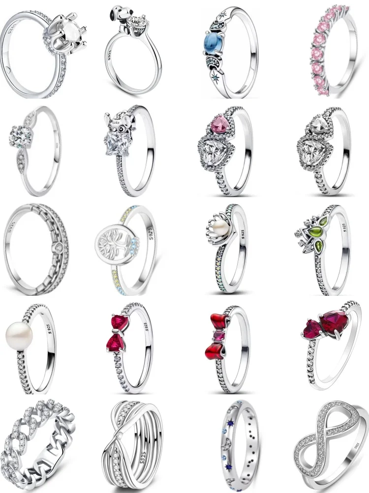 2025 European New 925 Silver, Butterfly, Pearl, Heart shaped Ring Suitable for Women's Exquisite Jewelry at Wedding Parties