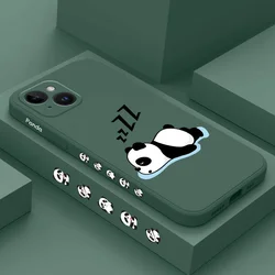 Sleepy Panda Phone Case For iPhone 15 14 13 12 11 Pro Max Mini X XR XS SE2020 8 7 Plus 6 6S Plus Cover