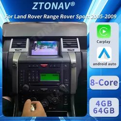 Carplay Android Car Radio For Land Rover Range Rover Sport 2005 - 2009 Car Stereo GPS Screen Headunit In-dash Navigation