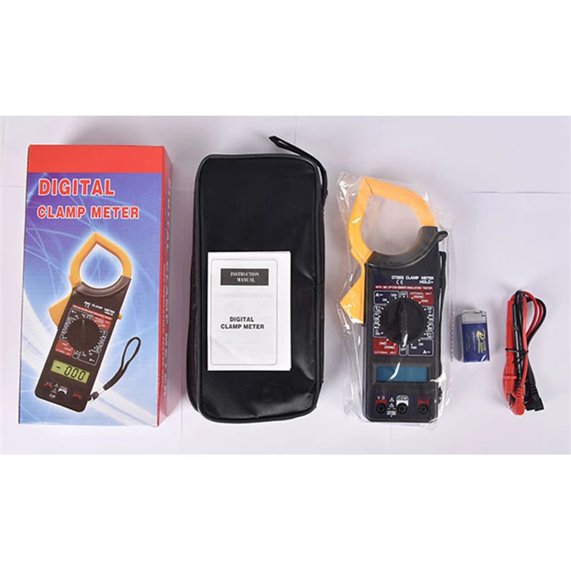 QHTITEC Clamp Multimeter DT266 Digital Professional Clamp Meter AC/DC 1000V Current and Voltage Tester Multimeter Clamp Ammeter