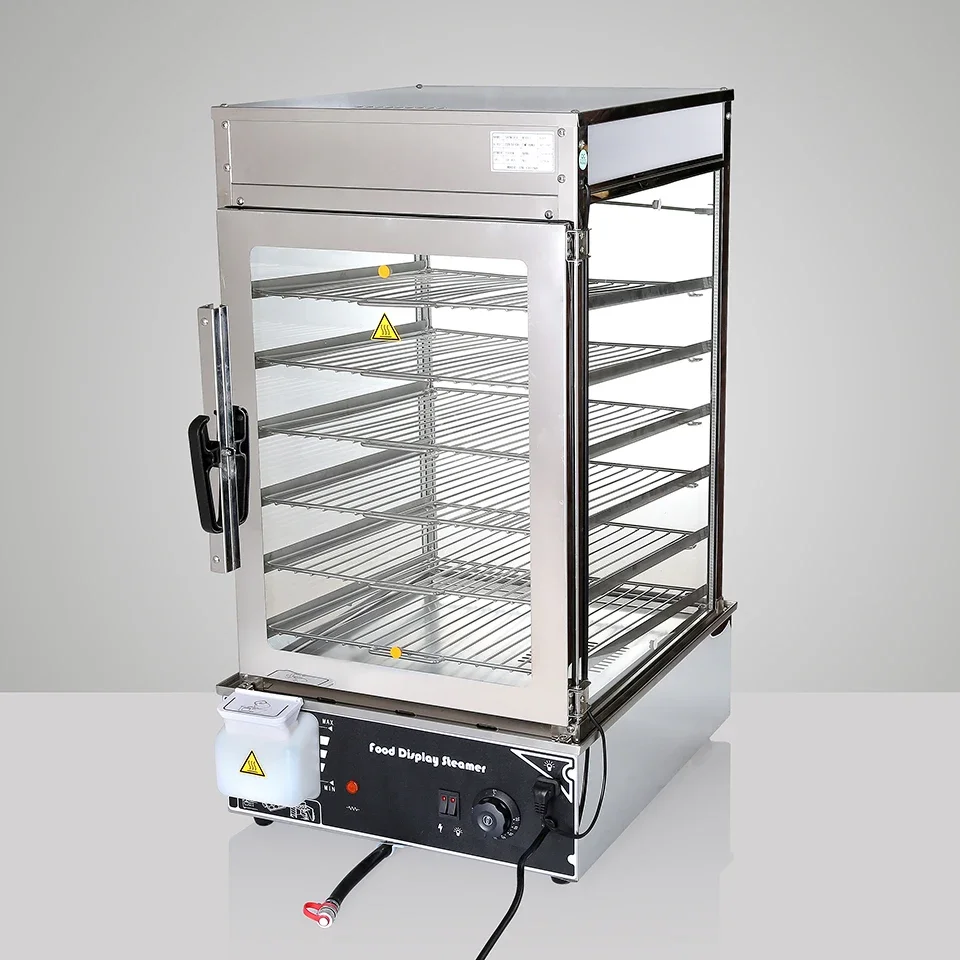 EH600L Commercial 6-Tier Electric Hot Food Warmer Display & Steamer for Restaurants - Perfect Bun and Meal Showcase