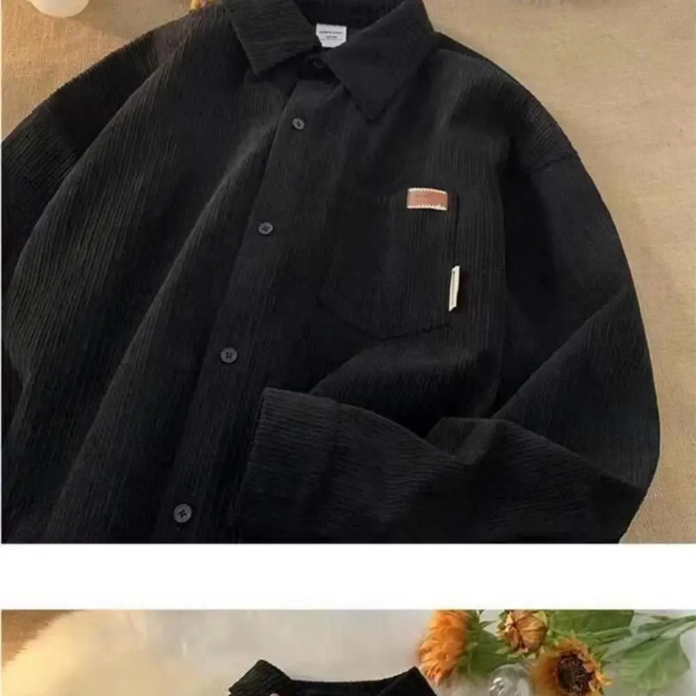 Loose Casual pana larga Sve irt hombres primavera otoño marca de moda sentimientos de gama alta para niños irt Jaet uso diario