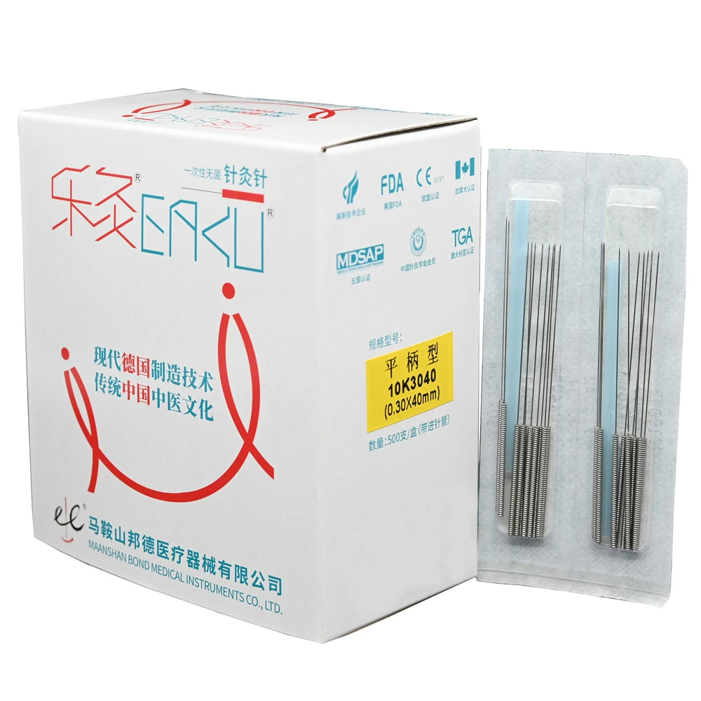 500 PCS EACU disposable sterile Acupuncture needle CE/FDA acupuncture massage tube needle size 0.16/0.18/0.20/0.22/0.25/0.30mm