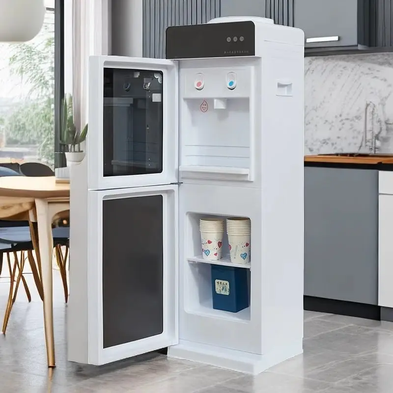 Double door new style ice hot water dispenser household living room vertical cooling heating warm energy saving model