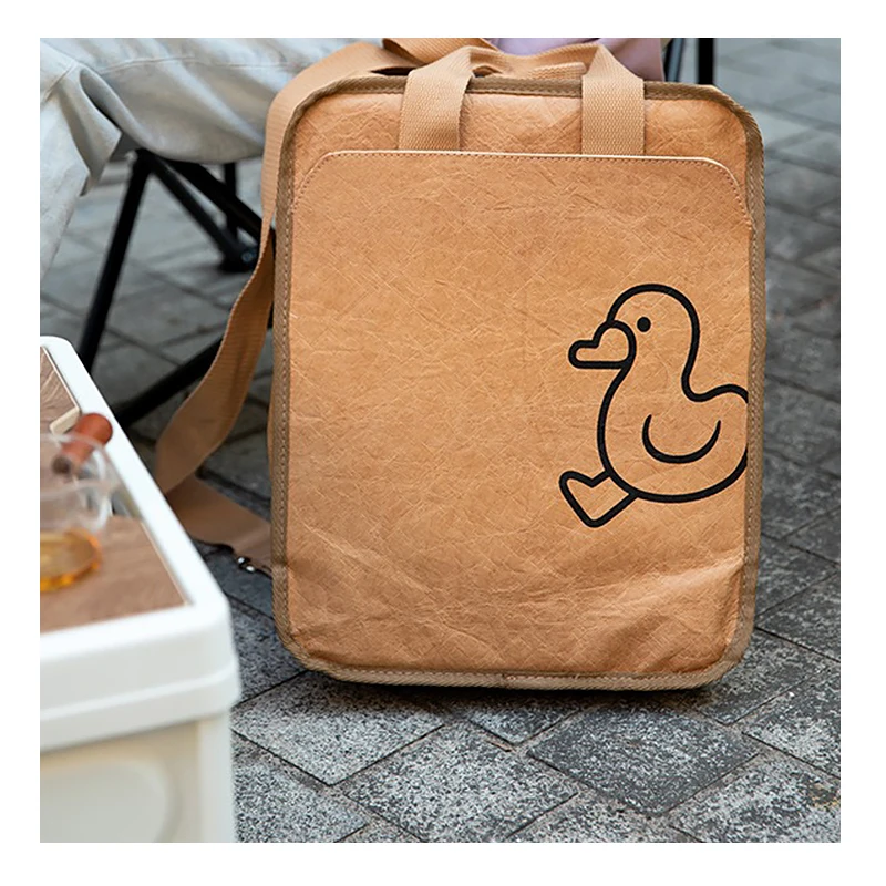 Vintage Dupont Kraft Paper Backpack Waterproof Large Capacity Casual Laptop School Bag for Man and Woman Commuter Travel